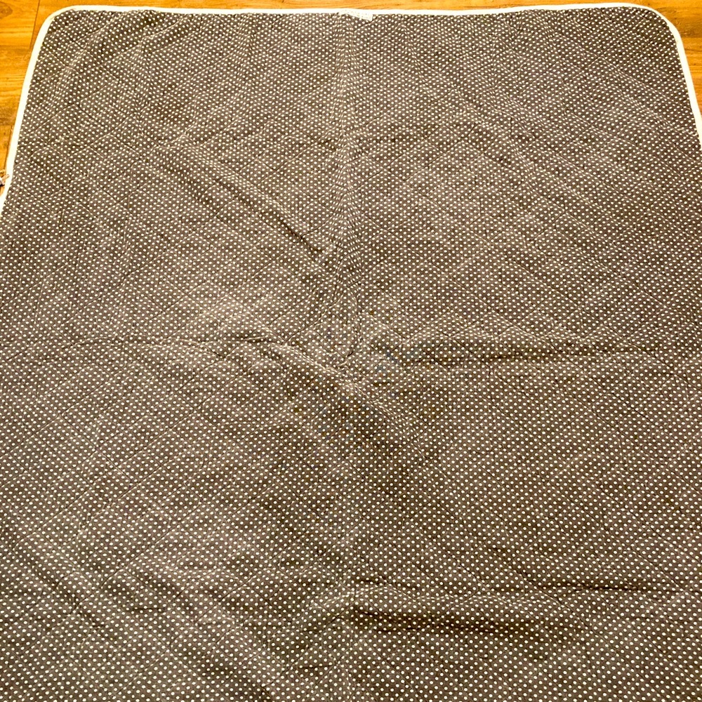 Utility Canvas throw. Rare print brown with off white polka dots.